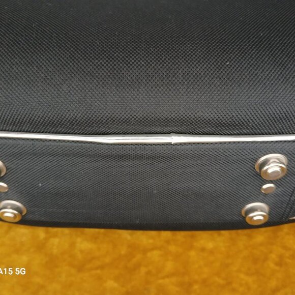 LUCA VERGANI MAKE UP TRAVEL HARDCASE BAG With Strap Black 12x8x7 Approximately - Picture 9 of 9